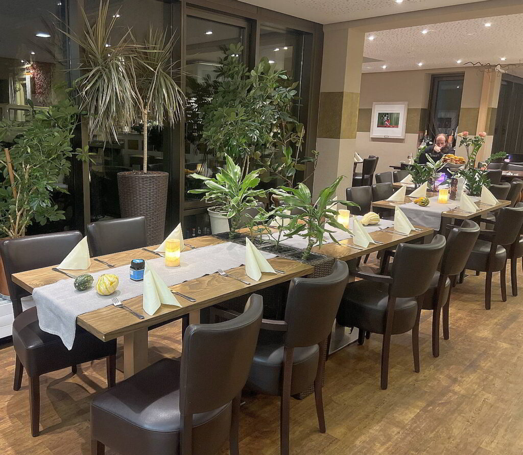 hier sehen sie das Restaurant zur Hofseite.